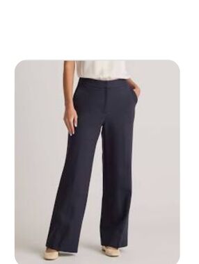 Quince Ultra Stretch Ponte Trouser Black Sz 14 NWT